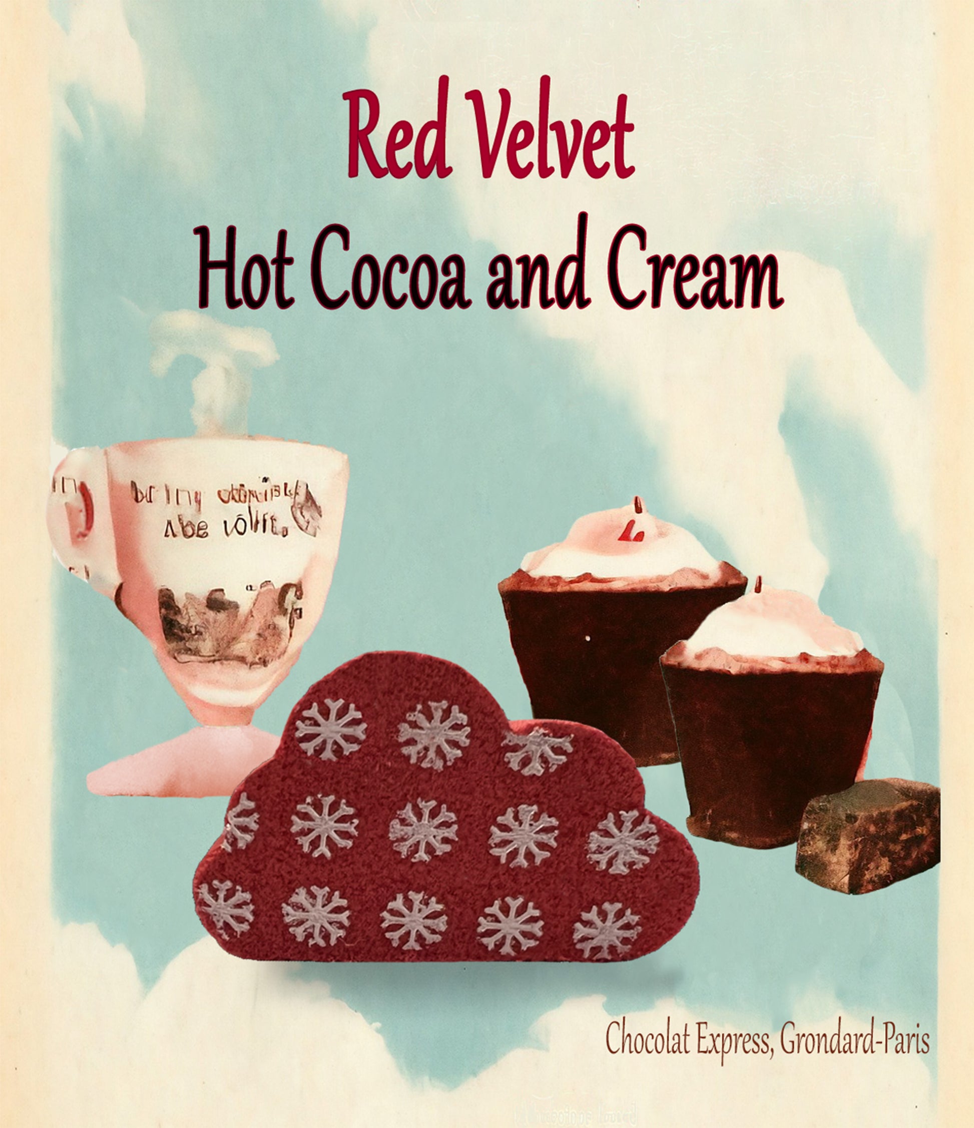 Scrumptious Hot Cocoa and Cream cocoa butter bath bomb with soothing scents of warm vanilla and chocolate to comfort and relax your mind and body