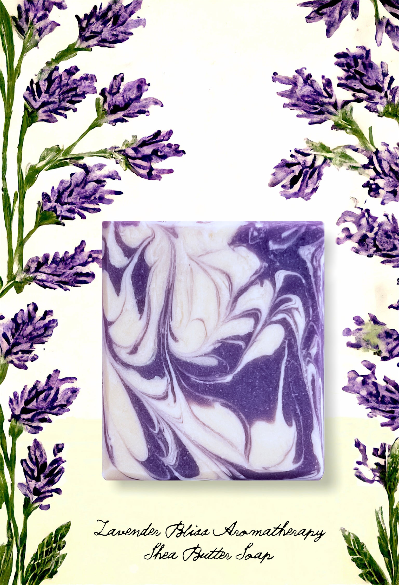 Handmade Lavender Aromatherapy Shea Butter Goat Milk soap to nourish your skin & soothe your senses.